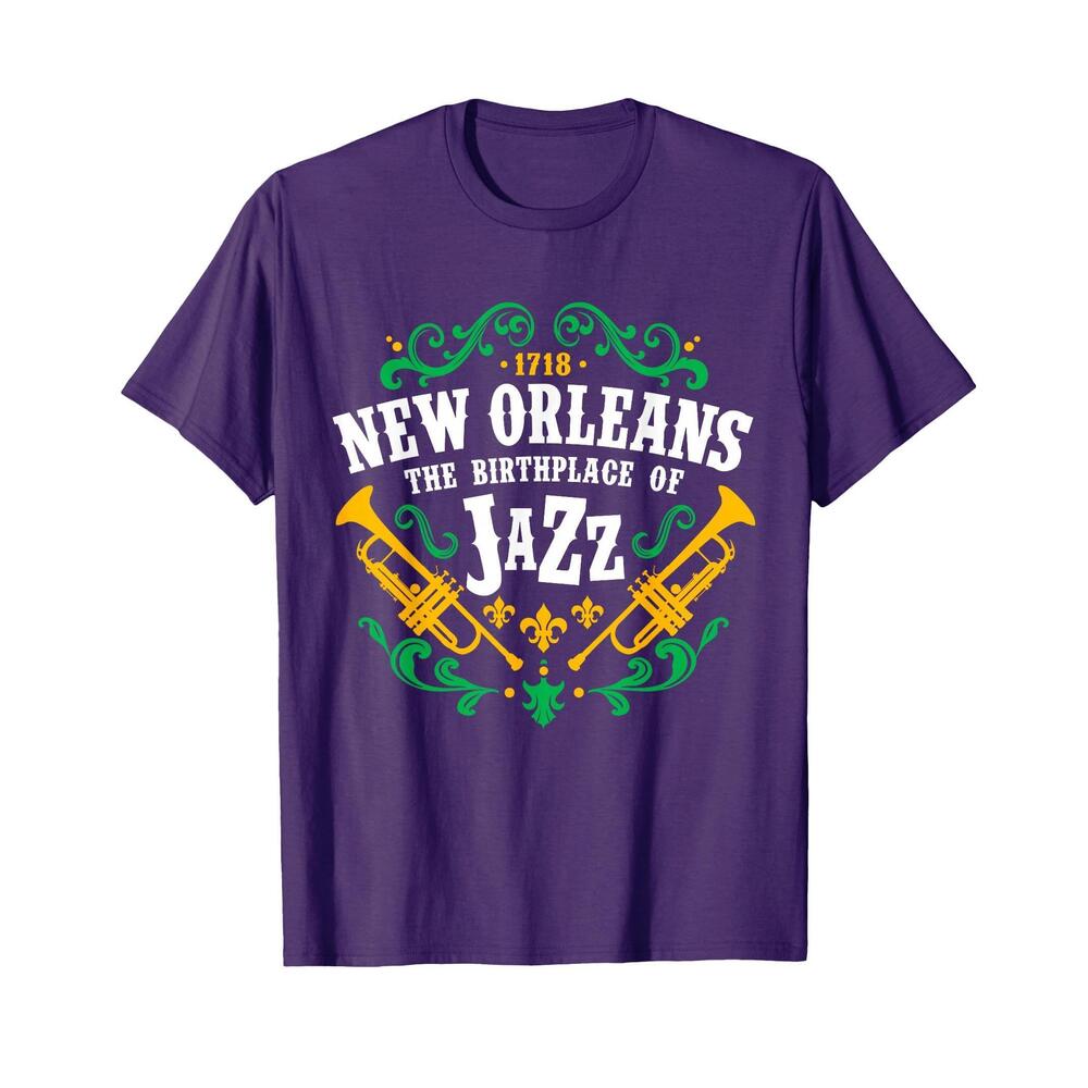 New Orleans Nola Birthplace Of Jazz Music Men Women T-Shirt T-Shirt - Picture 1 of 4